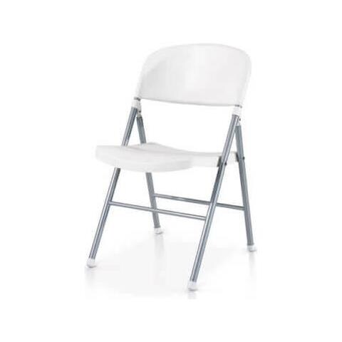 Sedia Bianca Pieghevole Da Esterno In Acciaio E Polipropilene Mara - Foto 2