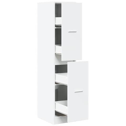 Armadietto Da Farmacia Bianco 30x41x144,5 Cm In Truciolato - Foto 2