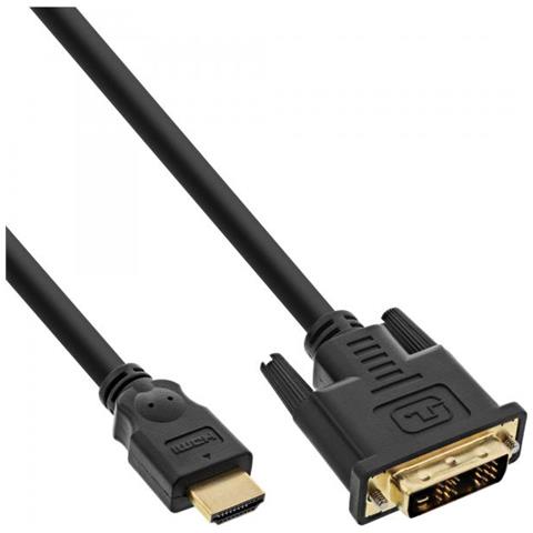 Cavo Hdmi-dvi, Da Spina Hdmi A Spina Dvi 18+1, Dorato, 30pz., 2m - Foto 1