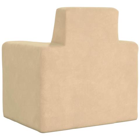 Divano per Bambini Crema in Morbido Peluche - Foto 2