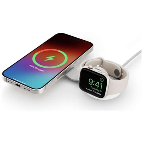 Caricabatterie Wireless Qi2 2 In 1 Butterfly Se 15w Compatibile Con Magsafe, Bianco - Foto 2