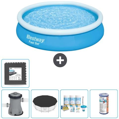 Piscina Fuori Terra - In Giro - 366x76 Cm - Blu - Include Accessori Coordinati Cb13 - Foto 1