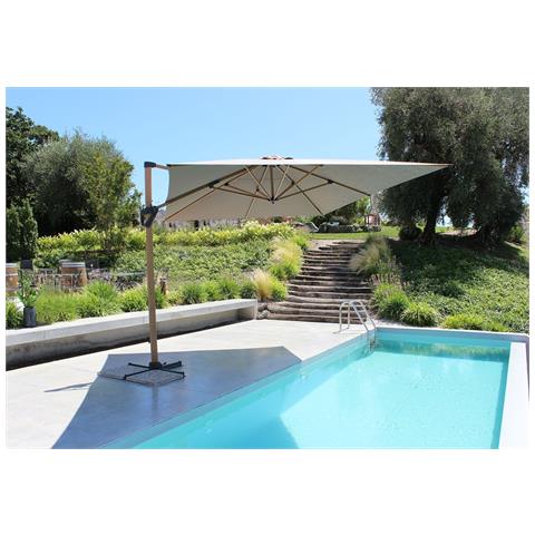 Lift - Ombrellone Da Giardino Decentrato 3 X 4 Con Palo Effetto Legno - Foto 2