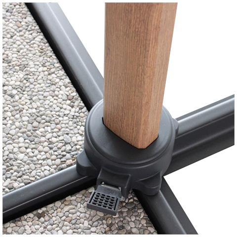 Lift - Ombrellone Da Giardino Decentrato 3 X 4 Con Palo Effetto Legno - Foto 6