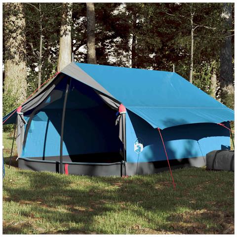 Tenda da Campeggio per 2 Persone Blu Impermeabile - Foto 1