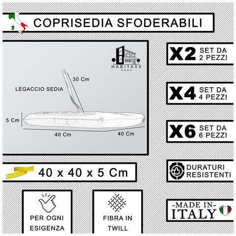 Set 4 Cuscini Per Sedie Cucina Con Laccetti, Stampa Digitale, Copri Sedia Sfoderabili E Lavabili, Made In Italy (4, Girasole Love) - Foto 7