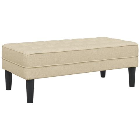 panchina crema 113x57x39 cm tessuto - Foto 1