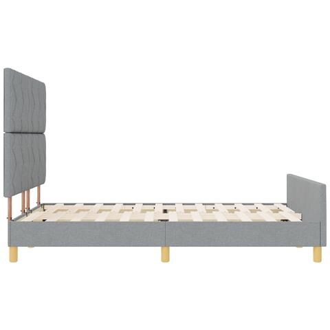 Struttura Letto Grigio Chiaro 140x200 cm Tessuto - Foto 9