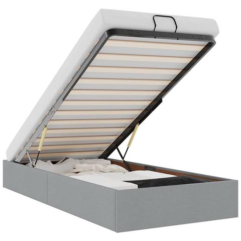 Struttura Letto Pouf senza Materasso 100x200 cm in Tessuto - Foto 1