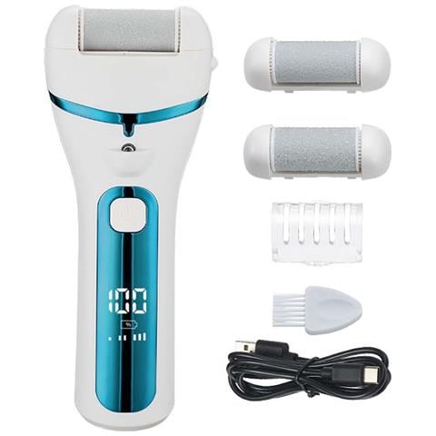 Lima Elettrica Per Piedi - Rimozione Ricaricabile Di Calli Ed Esfoliante Per Piedi White + Blue - Foto 1