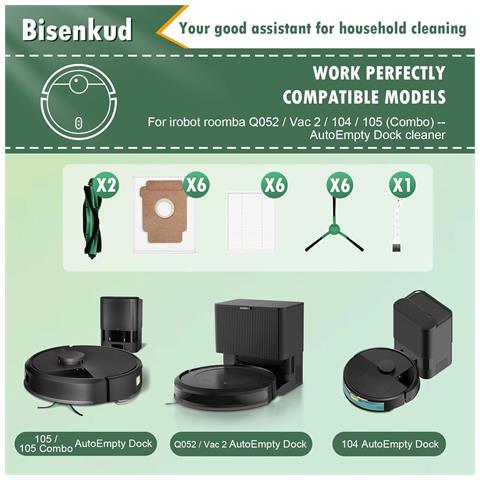 Kit Di 21 Accessori Di Ricambio Compatibile Con Aspirapolvere Irobot Roomba Serie Q052 - Foto 2