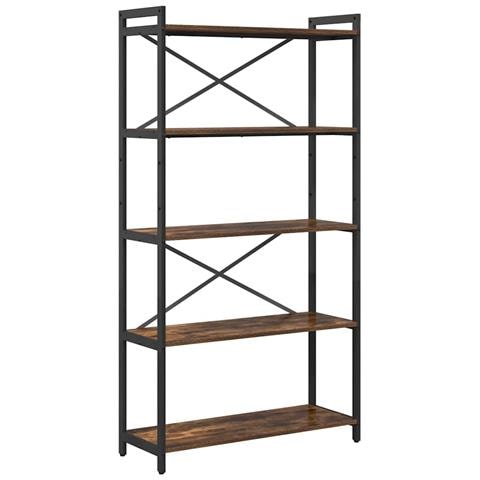 Libreria Rovere fumo 80 x 30 x 153 cm Legno multistrato - Foto 1