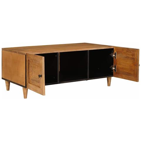 Tavolino da salotto con porta Marrone chiaro 100 x 54 x 40 cm - Foto 2