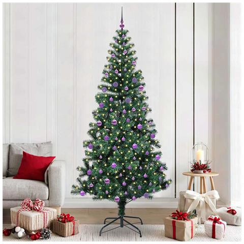 Albero di Natale artificiale con luci integrate Verde 240 cm - Foto 2