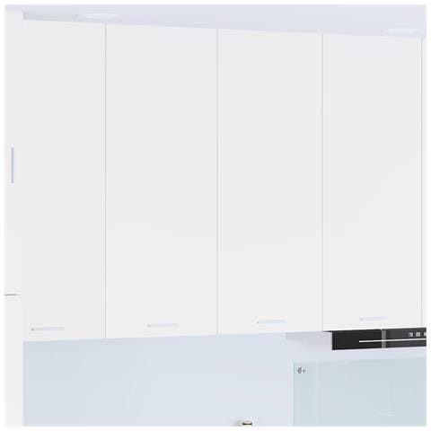 Armadio pensile Riga Bianco 80 x 31 x 100 cm Legno multistrato - Foto 2