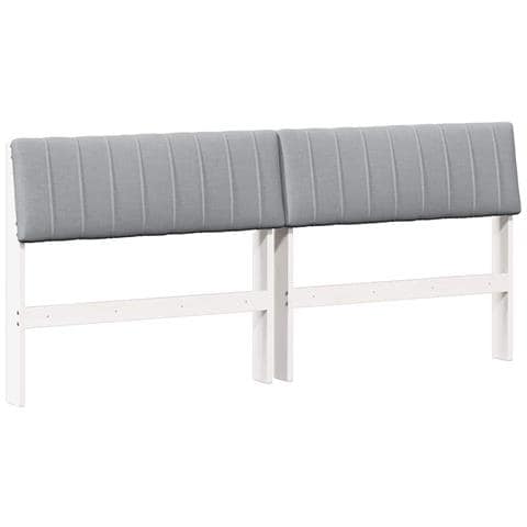 Testiera imbottita Grigio chiaro 180 cm Pino massello - Foto 1