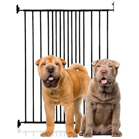 Bettacare Cancelletto Di Sicurezza Per Animali Domestici Extra Alto Con Montaggio A Vite, 62,5cm - 106,8cm, Nero, Altezza Di 103,5cm - Foto 1