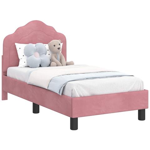 Struttura letto per bambini con testata Rosa 70 x 140 cm - Foto 1