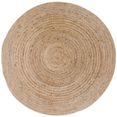 Tappeto Rotondo Bombay-marrone-juta-90x90x1 Cm - Foto 1