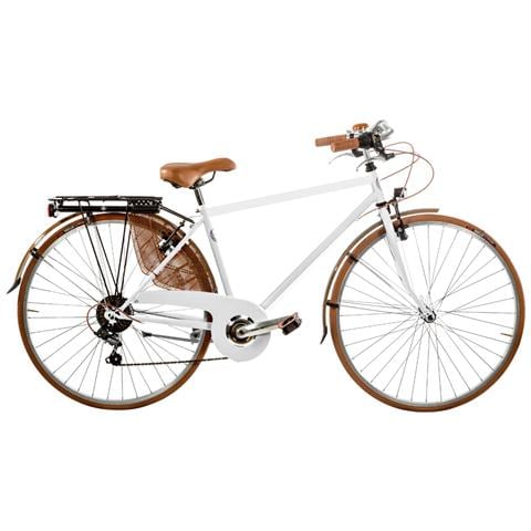 Bici Misura 28 City Bike Vintage Linea Sport Peugeot Bicicletta Da Uomo Con Cambio 6v Completa Di Accessori Luci A Led - 54 Bianco - Foto 1