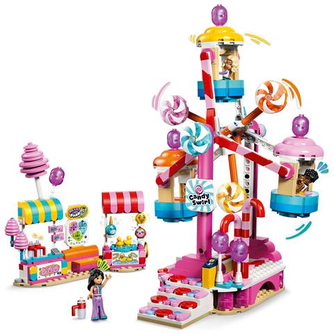 Friends 42700 Ruota Panoramica Dolci e Cupcake, Giocattolo con Giostra da Luna Park, 3 Mini Bamboline, Regalo Bambini 7+ - Foto 2