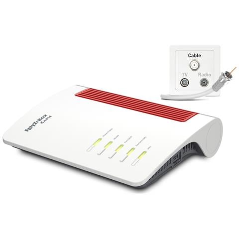 Box 6670 Cable Edition International router wireless 2.5 Gigabit Ethernet Dual-band (2.4 GHz / 5 GHz) Rosso, Bianco - Foto 1