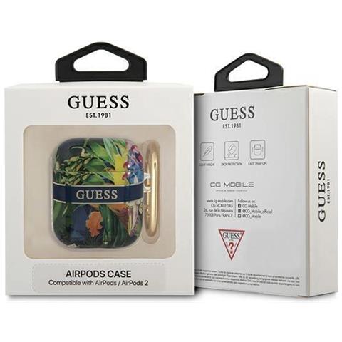 Indovina Gua2hhhflb Airpods Custodia Blu /azzurra Collezione Cinturino Floreale - Foto 1