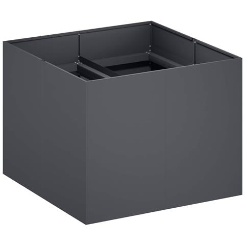 Vaso da giardino Antracite 80 x 80 x 60 cm - Foto 1