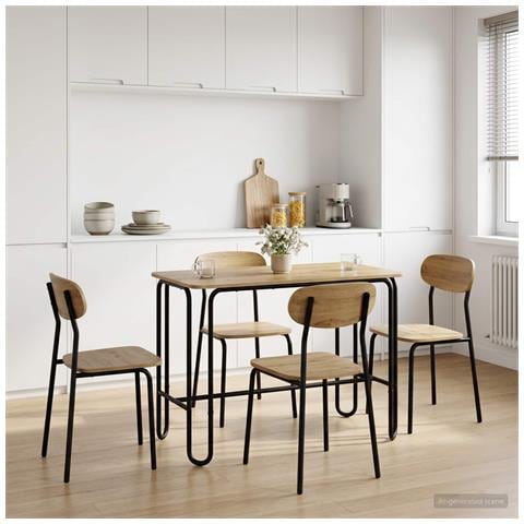 Tavolo da pranzo 100 x 50 x 75 cm Legno ingegnerizzato - Foto 2