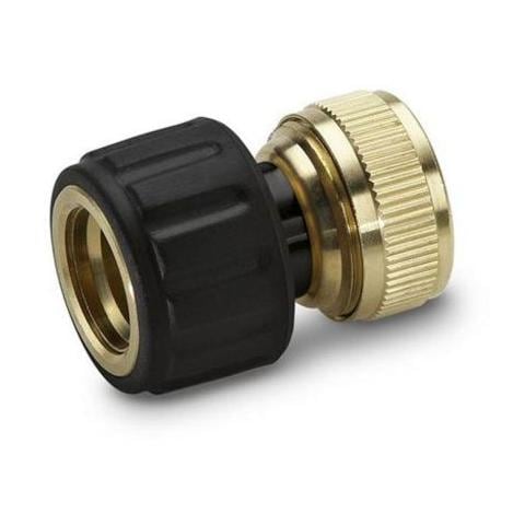 Raccordo di Alta Qulità in Ottone 1/2” - 5/8" con Aquastop - Foto 1
