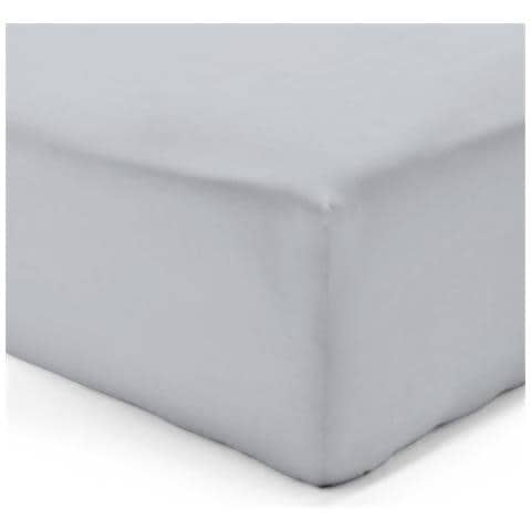 Du Cot De La Nuit Lenzuolo Con Angoli Grigio Perla - 140 x 190 cm - 100% Cotone - Foto 2