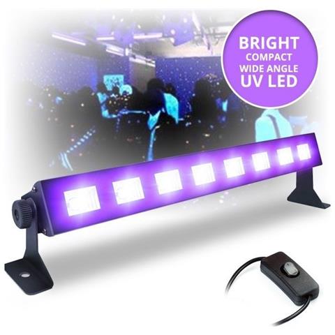 Effetto Luce Barra Led Ultravioletti Uv 8 X 3w Alta Luminosita' Riflette Il Bianco - Foto 1