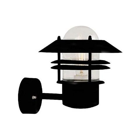 25031003 Blokhus - Lampada Da Parete Per Esterni, 60 W E27 Ip 54, In Acciaio Zincato, H 23 X 25 X 22 Cm, Colore: Nero - Foto 1