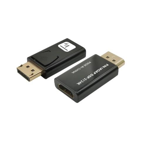 IADAP DSP-2124K Adattatore Convertitore da DisplayPort 1.2 a HDMI 4K 60Hz - Nero - Foto 1