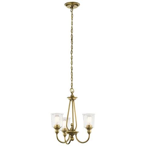 Lampadario A 3 Luci, Ottone Naturale, E27 - Foto 5