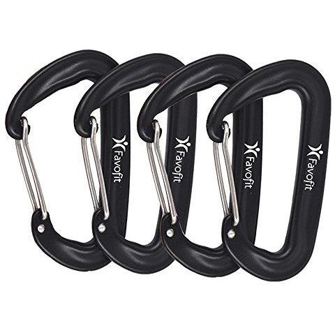 Clip 12kn Heavy Duty Moschettone 4 Pack Piccolo Dito A Filo Caribeaners Per Gym Hammock Backpack Portachiavi Guinzaglio Del Cane Nero - Foto 1