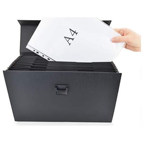 Espansione File Box Document Organizer 19 Pocket (nero)  - Foto 2