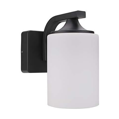 Esterni Applique Grigio Antracite E27 Lanterna Vetro Al Di Fuori Luci Parete Elettrico Ip44 Alluminio Impermeabile Garden Wall Lights Collegati Alla Rete Elettrica Per Patio Terrazza Balcone Veranda Garage - Foto 1
