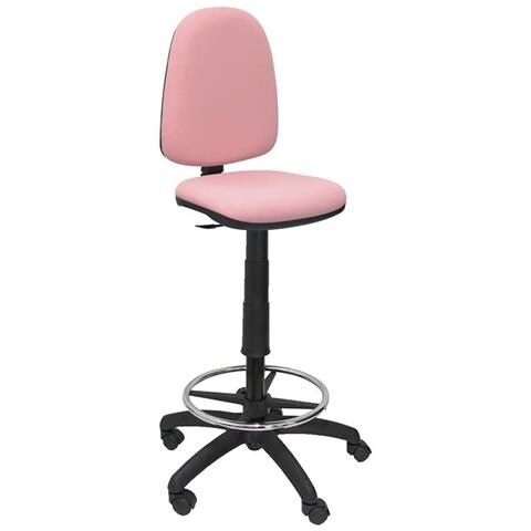 T04cp Sgabello Ergonomico, Altezza Regolabile E Anello Poggiapiedi Rosa Pálido - Foto 2