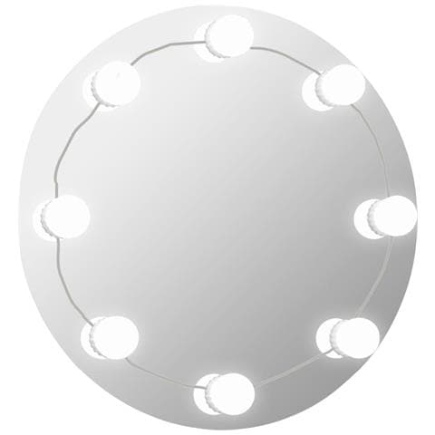 Specchio Da Parete Rotondo Senza Cornice Con Luci Led In Vetro - Foto 1