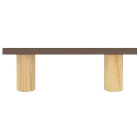 Mobile Tv Bianco 105x30x40 Cm Massello Pino E Rattan Naturale - Foto 8