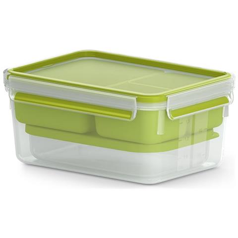 CLIP & GO XL Contenitore per il pranzo 2,3 L Verde, Trasparente 1 pz - Foto 1