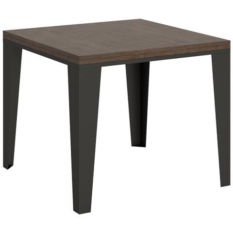 Tavolo Apribile 90x90/180 Cm Flame Libra Telaio Antracite - Noce - Foto 4