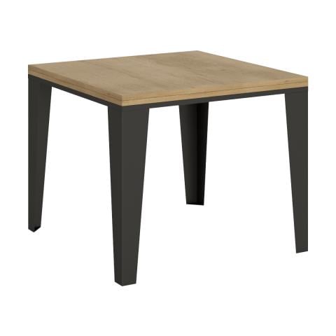 Tavolo Apribile 90x90/180 Cm Flame Libra Telaio Antracite - Noce - Foto 1