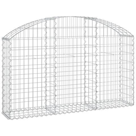 Cesto Gabbione Ad Arco 150x30x80/100 Cm Ferro Zincato - Foto 1