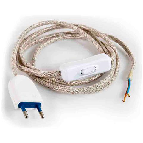 Cavo Di Alimentazione Interruttore Luce Cordoncino 2 X 0,75 Mm 2 M - Foto 1