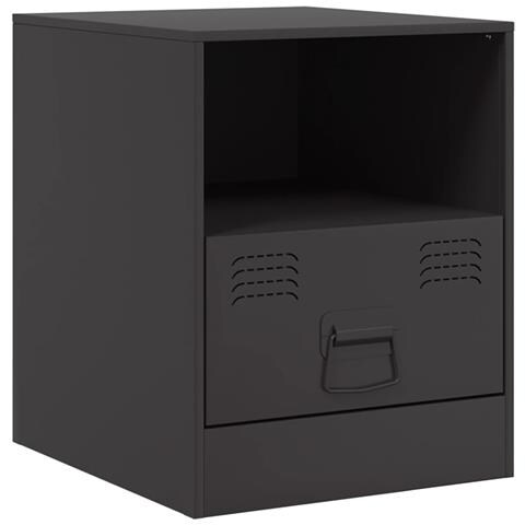 Comodini 2 pz Neri 34,5x39x44 cm in Acciaio - Foto 2