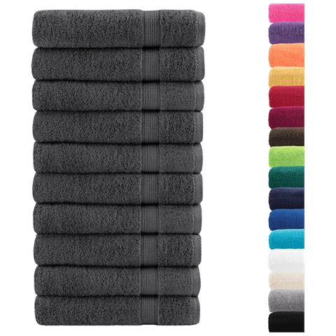 Asciugamani Doccia SOLUND 10 pz Antracite 70x140cm 600gsm - Foto 2