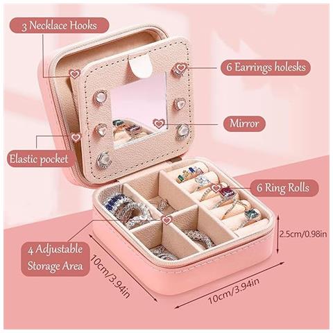 Portagioie Da Viaggio Con Specchio Pink Model B - Foto 3