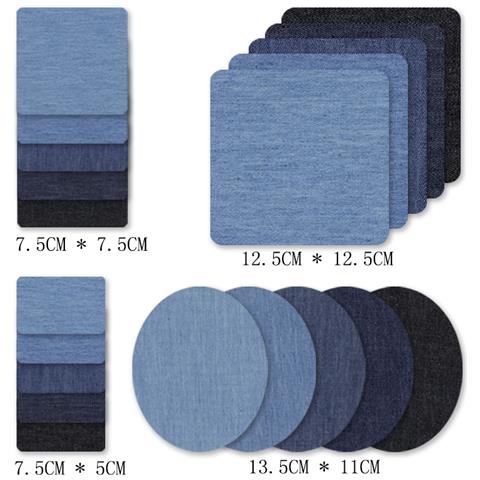 Set Di Toppe Ricamate In Denim Termoadesive (25 Pezzi) - Quadrate E Rettangolari - Foto 2